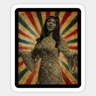 Photo Vintage Retro Look Fan Design // Aretha Louise Franklin Sticker